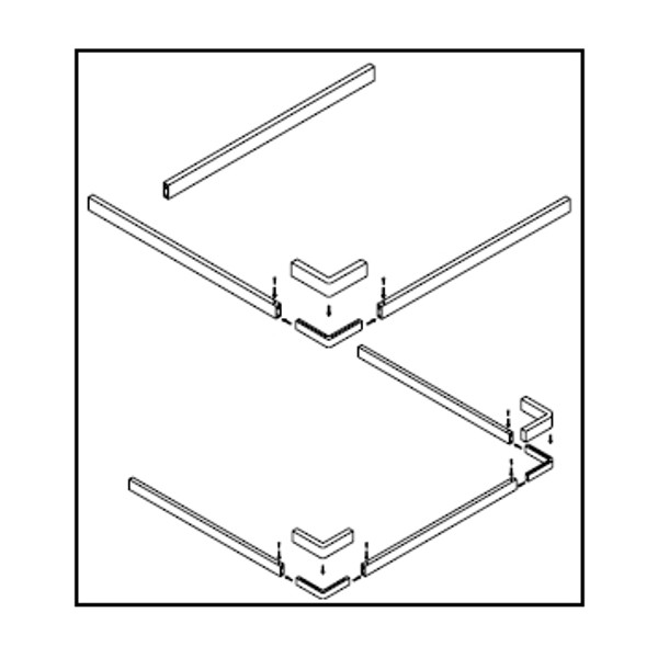 PROFILO DI BATTUTA INFERIORI PER SERIE FLEX CM 120 CO158L01 SAMO