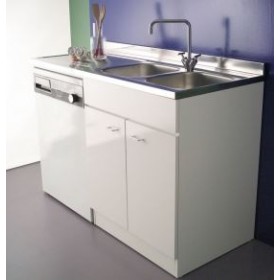 SOTTOLAVELLO 60X60 BIANCO PER LAVELLO INOX PREDISPOSIZIONE LAVATRICE 120 X 60