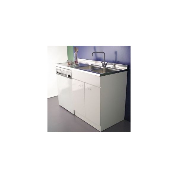 SOTTOLAVELLO 60X60 BIANCO PER LAVELLO INOX PREDISPOSIZIONE LAVATRICE 120 X 60