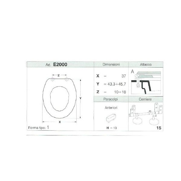 COPRIWATER UNIVERSALE BIANCO