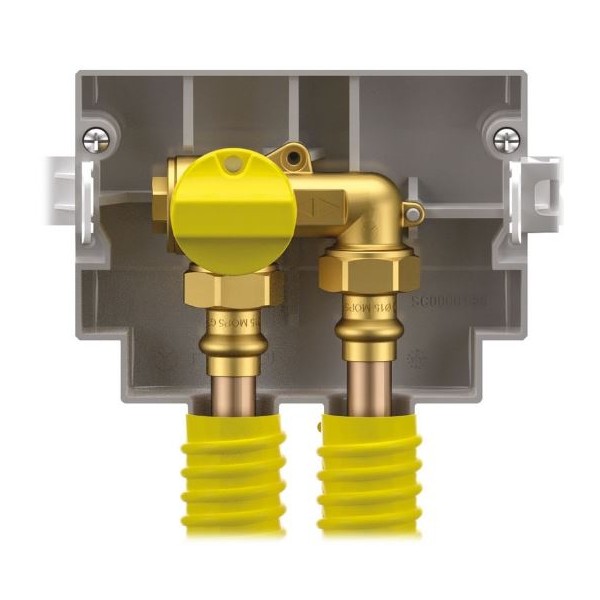 VALVOLA INCASSO GAS SOTTOTRACCIA MM3/4 (TECO) K 2,1 ATTACCHI INFERIORI