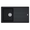 FRANKE LAVELLO FRAGRANITE INCASSO BOSTON 98998737 BFG 611-86 CM 86X50 1 VASCA DX CON GOCCIOLATOIO SX NERO COMPLETO DI S