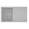 FRANKE LAVELLO FRAGRANITE INCASSO BOSTON 98998752 BFG 611-86 CM 86X50 1 VASCA SX CON GOCCIOLATOIO DX ALLUMINIO COMPLETO