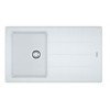 FRANKE LAVELLO FRAGRANITE INCASSO BOSTON 98998777 BFG 611-86 CM 86X50 1 VASCA DX CON GOCCIOLATOIO SX BIANCO COMPLETO DI