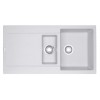 FRANKE LAVELLO INCASSO FRAGRANITE MARIS 9899907 MRG 651 CM 97X50 2 VASCHE (1 PICCOLA PER ORTAGGI) CON GOCCIOLATOIO REVER