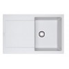 FRANKE LAVELLO INCASSO FRAGRANITE MARIS 9899909 MRG 611 CM 78X50 1 VASCA CON GOCCIOLATOIO REVERSIBILE BIANCO