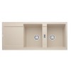 FRANKE LAVELLO INCASSO FRAGRANITE MARIS 9899933 MRG 621 CM 116X50 2 VASCHE CON GOCCIOLATOIO REVERSIBILE SAHARA