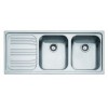 FRANKE LAVELLO RADAR 85862967 RRX 621 CM 116X50 2 VASCHE DX CON GOCCIOLATOIO SX INOX COMPLETO DI SIFONE