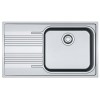 FRANKE LAVELLO SERIE SMART 85864822 SRX611-LB CM86X50 1 VASCA SX CON GOCCIOLATOIO DX INOX COMPLETO DI SIFONE