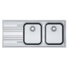 FRANKE LAVELLO SERIE SMART 85864887 SRX 621 CM 116X50 2 VASCHE DX CON GOCCIOLATOIO SX INOX COMPLETO DI SIFONE