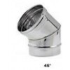 CURVA ACCIAIO MONOPARETE  A 45°MF D.80MM AISI 316 RAMATO