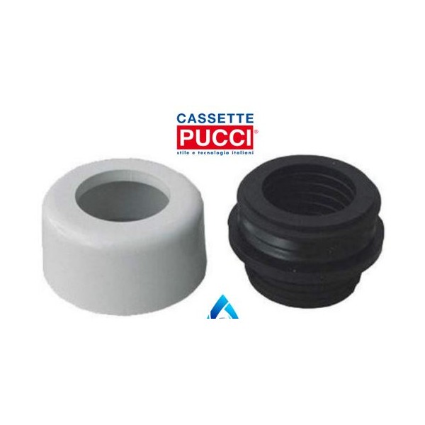 MORSETTO COMBINATO D.48/58 MM CON COPRIMORSETTO BIANCO PUCC1330