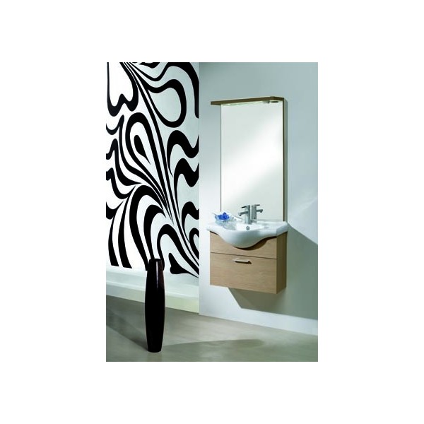 COMPONIBILE DA BAGNO ESMERALDA CM 65 ROVERE SBIANCATO