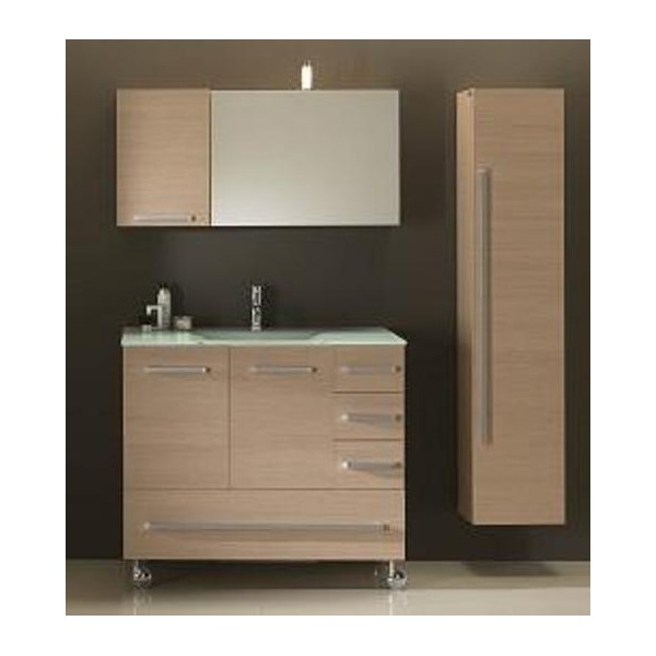 COMPONIBILE DA BAGNO SERIE MODERNO CM 100  COLONNA CM 35  CARRELLO CON RUOTE CM 100