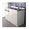 SOTTOLAVELLO 120X60 BIANCO PER LAVELLO INOX PREDISPOSIZIONE LAVATRICE CON TERZO FIANCO