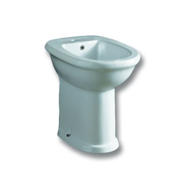 Vaso bidet aperto in ceramica scarico a parete con copriwc per