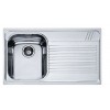 FRANKE LAVELLO ARMONIA 101.0022.375 AMX 611 CM 86X50 1 VASCA SX CON GOCCIOLATOIO DX INOX COMPLETO DI SIFONE