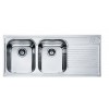 FRANKE LAVELLO ARMONIA 101.0022.382 AMX 621 CM 116X50 2 VASCHE DX CON GOCCIOLATOIO SX COMPLETO DI SIFONE