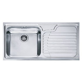 FRANKE LAVELLO GALASSIA 101.0017.509 GAX 611 CM 100X50 1 VASCA SX CON GOCCIOLATOIO DX INOX COMPLETO DI SIFONE