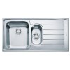 FRANKE LAVELLO NEPTUNE 101.0040.737 NEX 651 CM 116X51 2 VASCHE SX (1 PICCOLA PER ORTAGGI) CON GOCCIOLATOIO DX INOX COMPL
