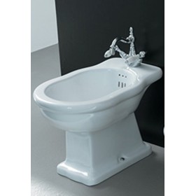 BIDET HERMITAGE SCARICO A TERRA COMPLETO DI KIT DI FISSAGGIO