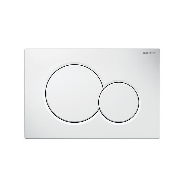 PLACCA BIANCA DOPPIO PULSANTE SIGMA 01 NEW GEBERIT 115,770,11,5