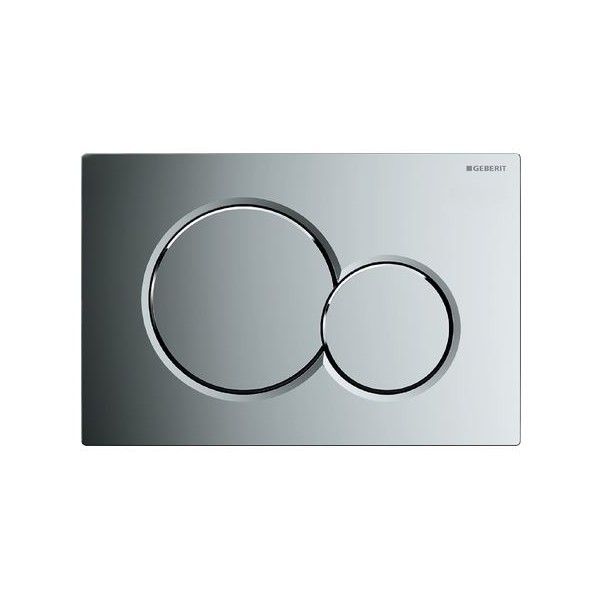 PLACCA CROMO LUCIDO  DOPPIO PULSANTE SIGMA 1 NEW GEBERIT 115.770.21.5