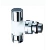 DETENTORE FAR SERIE TOP ANGOLO RAME/MULTIS. DA 3/8 BIANCA/CROMO CON CODOLO PREGUARNITO IN EPDM 0129 38
