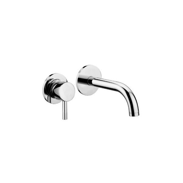 MISCELATORE LAVABO INCASSO BOCCA A MURO MM 245  STICK  PAFFONI CROMO