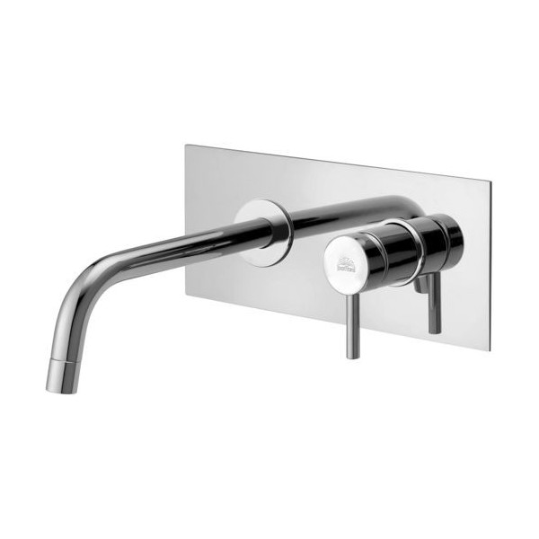 MISCELATORE LAVABO INCASSO CON  PIASTRA IN AACCIAIO  BOCCA A MURO MM 175  STICK  PAFFONI CROMO SK 101CR