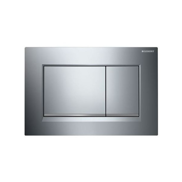 PLACCA NERA / OPACO / CROMO DOPPIO PULSANTE SIGMA 30 GEBERIT 115.883.14.1