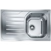 FRANKE LAVELLO INCASSO OLN 611-86 ONDA INOX CM 86 X 50 1 VASCA PIU\' GOCCIOLATOIO SX COMPLETO DI SIFONE 101.0564.776