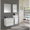 COMPONIBILE DA BAGNO  SERIE KORA BASE DA 80 CM  CON SPECCHIO E COLONNA H.160 X 30 L X P. 27 BIANCO FRASSINATO