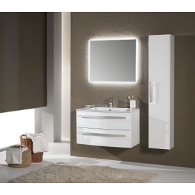 COMPONIBILE OSCAR CM.85 CON  LAVABO CURVO 1 CASSETTO B/C CON SPECCHIO A LED