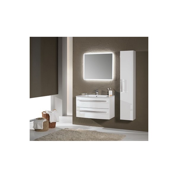 COMPONIBILE OSCAR CM.85 CON  LAVABO CURVO 1 CASSETTO B/C CON SPECCHIO A LED