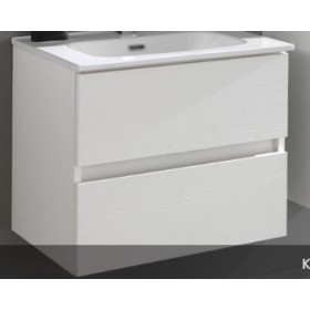 BASE PORTALAVABO DUE CASSETTI KORA BIANCO FRASSINATO CM.100