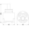 CARTUCCE CERAMICHE N.203 MIXBK40-AP "F.LLI PORTA"