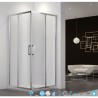 BOX DOCCIA ANGOLARE AUGE COMPANY SERIE ECO CM 78-80/78-80  H 190 CROMO CRISTALLO TRASPARENTE TEMPERATO  MM6