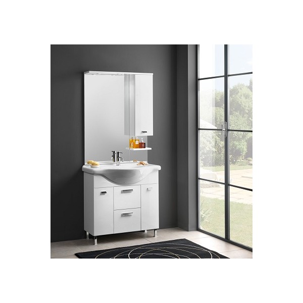 BASE RIMINI 105 CM CON LAVABO BIANCO