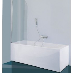 PARETE VASCA PIEGHEVOLE  85-87 BIANCO  CRISTALLO TRASPARENTE B1698 L01TR