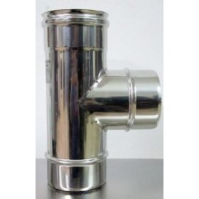 RACCORDO A T DOPPIAPARETE  D.200 ACCIAIO AISI316