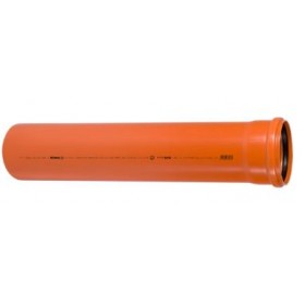 TUBO PVC D.125 DA 2MT PER FOGNTURA CON ORING