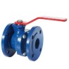 Valvola a sfera per gas, passaggio totale, flangiata PN16 con corpo in ghisa, sfera in ottone, flangiata DN80