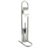 PIANTANA CON PORTA ROTOLO INOX GRIGIO