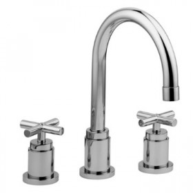 BATTERIA LAVABO LEVEL CROMO 3 FORI CON BOCCA ORIENTABILE QTV055CR PAFFONI