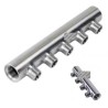 COLLETTORE ACCIAIO INOX 304 DA 2" 5  POSTI DA 1/2 PER CONTATORI ACQUA