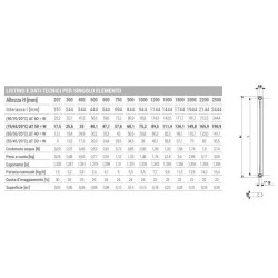 RADIATORE ARDESIA DA 8 EL. COLONNE 2 H.1500 ALL.1 LAT.3/8 BIANCO