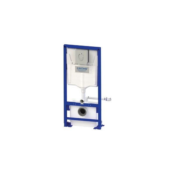 SANIWALL PRO UP PER SANITARI SOSPESI COMPRESO DI TELAIO E CASSETTA GROHE RIVESTIMENTO IN VETRO BIANCO