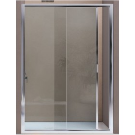 BOX AMERICA QUATTRO  PORTA SCORREVOLE A DUE  ANTE SAMO 96-103  BIANCO OPACO CRISTALLO SATINATO