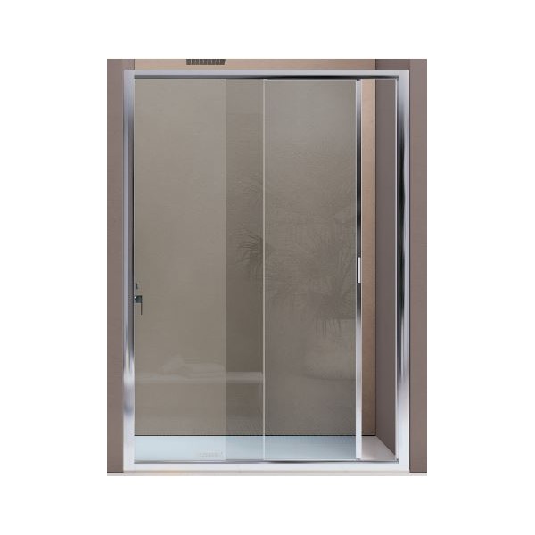 BOX AMERICA QUATTRO PORTA SCORREVOLE A DUE ANTE SAMO 96-103 BIANCO OPACO CRISTALLO SATINATO